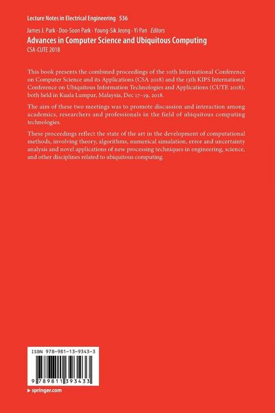 Produktbild: Advances in Computer Science and Ubiquitous Computing