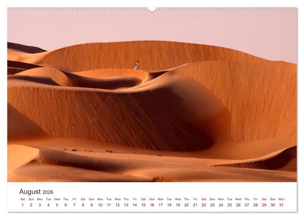 Produktbild: Desert dunes in Abu Dhabi (High Quality Premium Wall Calendar 2026 DIN A2 landscape),CALVENDO 12 Month Wall Calendar