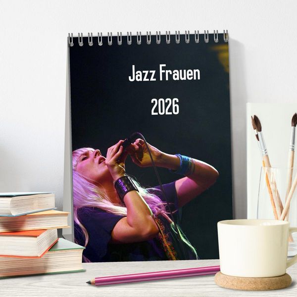 Produktbild: Jazz Frauen 2026 (Tischkalender 2026 DIN A5 hoch), CALVENDO Monatskalender