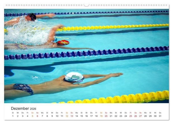 Produktbild: Schwimmen - Bahn f&uuml;r Bahn (Wandkalender 2026 DIN A2 quer), CALVENDO Monatskalender