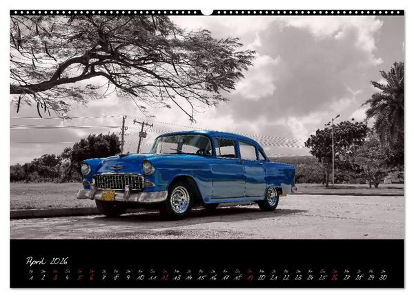 Produktbild: Kuba und die Oldtimer (Wandkalender 2026 DIN A2 quer), CALVENDO Monatskalender