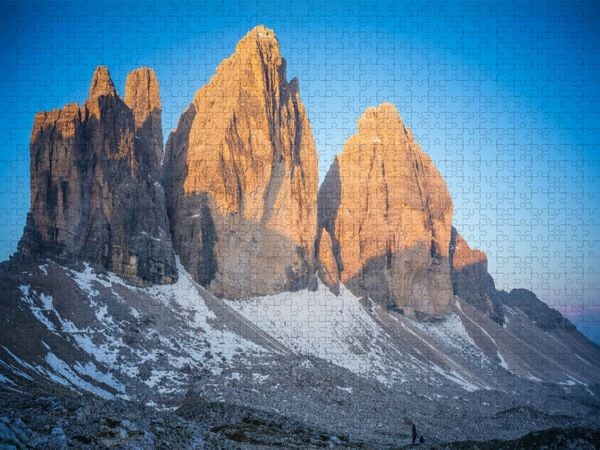 Produktbild: CALVENDO Puzzle Sonnenaufgang an den Drei Zinnen | 1000 Teile Lege-Gr&ouml;&szlig;e 64x48cm Foto-Puzzle f&uuml;r gl&uuml;ckliche Stunden