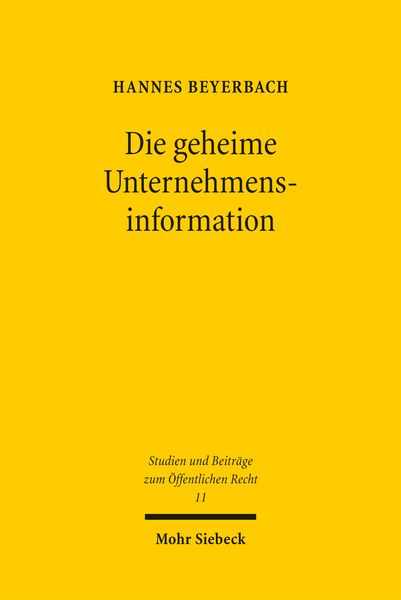 Produktbild: Die geheime Unternehmensinformation