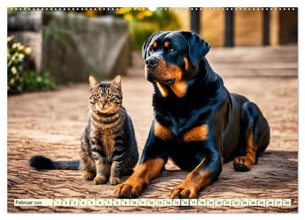 Produktbild: Rottweiler - die Besch&uuml;tzer (Wandkalender 2026 DIN A2 quer), CALVENDO Monatskalender