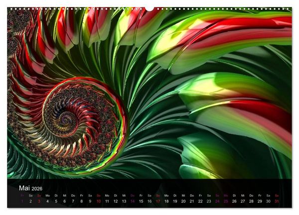 Produktbild: Fraktale Sch&ouml;nheit 2026 (hochwertiger Premium Wandkalender 2026 DIN A2 quer), Kunstdruck in Hochglanz