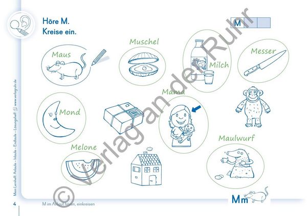 Produktbild: Mein Lernheft: Anlaute &ndash; Inlaute &ndash; Endlaute &ndash; L&ouml;sungsheft
