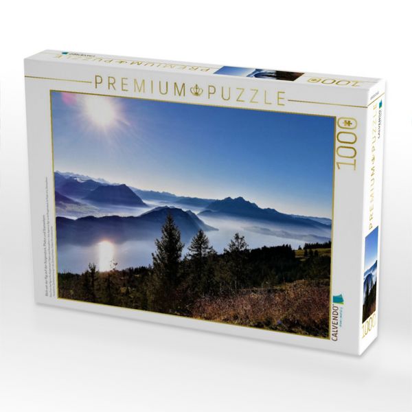 Produktbild: CALVENDO Puzzle Blick von der Rigi auf den B&uuml;rgenstock, Pilatus und Stanserhorn | 1000 Teile Lege-Gr&ouml;&szlig;e 64x48cm Foto-Puzzle f&uuml;r gl&uuml;ckliche Stunden