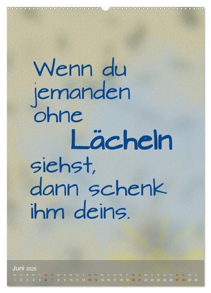 Produktbild: Heute ist ein guter Tag (Wandkalender 2026 DIN A2 hoch), CALVENDO Monatskalender
