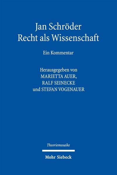 Produktbild: Jan Schr&ouml;der: Recht als Wissenschaft