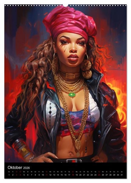 Produktbild: Rap Queens. Badass Attitude im Streetwear-Charme (Wandkalender 2026 DIN A2 hoch), CALVENDO Monatskalender