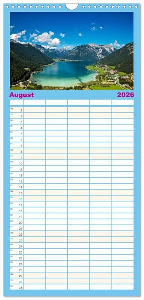 Produktbild: Familienplaner 2026 - Und ewig lockt der Achensee - Tirol mit 5 Spalten (Wandkalender, 21 x 45 cm) CALVENDO