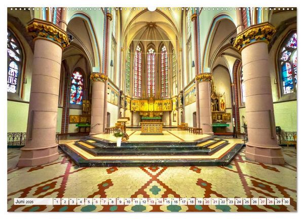 Produktbild: Bonner Kirchen (hochwertiger Premium Wandkalender 2026 DIN A2 quer), Kunstdruck in Hochglanz