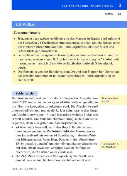 Produktbild: Die Liebe der Väter von Thomas Hettche - Textanalyse und Interpretation