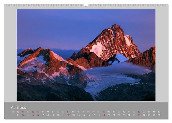 Produktbild: Schweiz - Impressionen der idyllischen Bergwelt im Laufe der Jahreszeiten (Wandkalender 2026 DIN A2 quer), CALVENDO Monatskalender