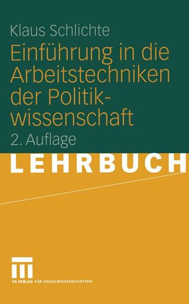 Produktbild: Einf&uuml;hrung in die Arbeitstechniken der Politikwissenschaft