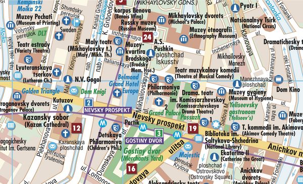 Produktbild: St. Petersburg, Sankt Petersburg, Borch Map