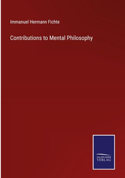 Produktbild: Contributions to Mental Philosophy