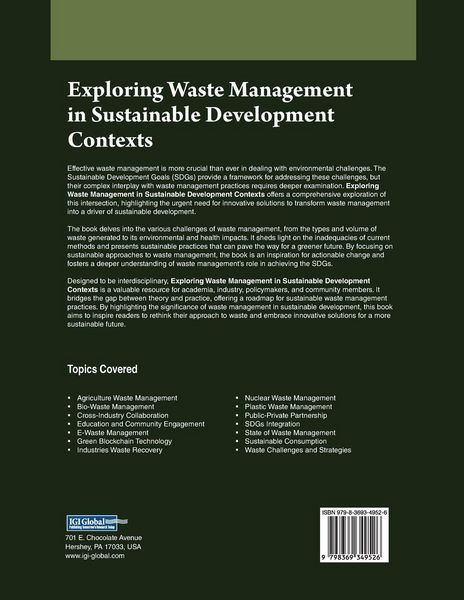 Produktbild: Exploring Waste Management in Sustainable Development Contexts