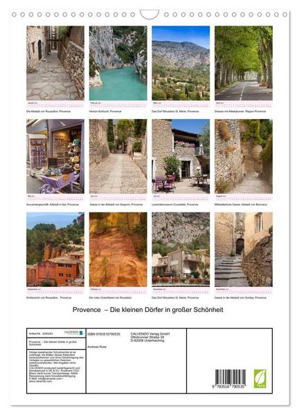Produktbild: Provence &ndash; Die kleinen D&ouml;rfer in gro&szlig;er Sch&ouml;nheit (Wandkalender 2027 DIN A3 hoch), CALVENDO Monatskalender