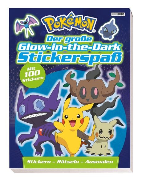 Produktbild: Pok&eacute;mon: Der gro&szlig;e Glow-in-the-Dark Stickerspa&szlig;: Stickern - R&auml;tseln - Ausmalen