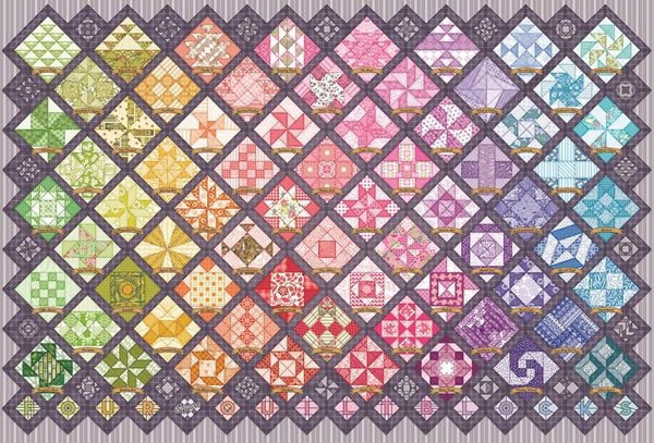 Produktbild: Quilt mit bunten Quadraten 2000 Teile