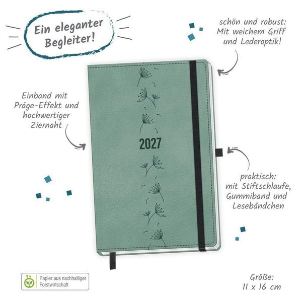 Produktbild: TR&Ouml;TSCH - Taschenkalender A6 Soft Touch Premium Aquamarin 2027