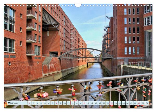 Produktbild: Hamburg - Ein Tag in der Speicherstadt (Wandkalender 2026 DIN A3 quer), CALVENDO Monatskalender