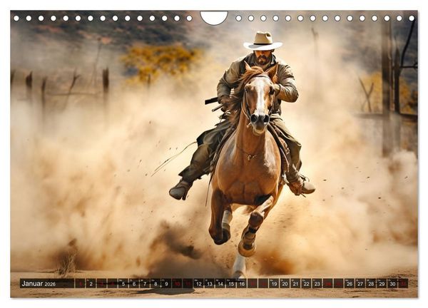 Produktbild: Abenteuer im Wilden Westen (Wandkalender 2026 DIN A4 quer), CALVENDO Monatskalender
