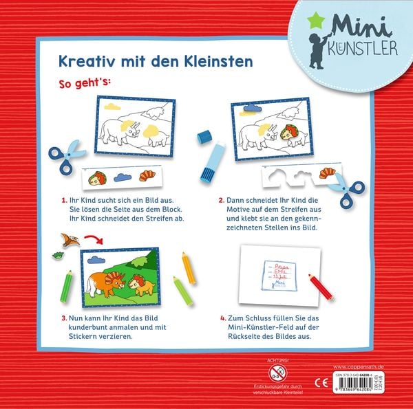Produktbild: Mein bunter Dinosaurier-Bastelblock