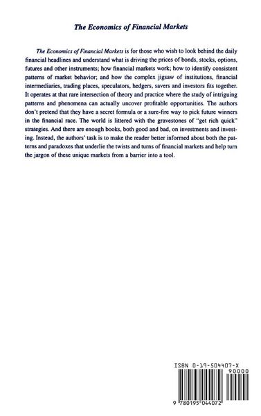 Produktbild: The Economics of Financial Markets