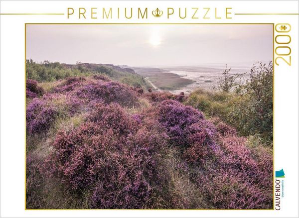 CALVENDO Puzzle Heidelandschaft am Morsumer Kliff auf Sylt | 2000 Teile Lege-Größe 90 × 67 cm Foto-Puzzle für glückliche Stunden