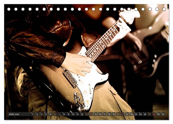 Produktbild: E-Gitarren - einfach cool (Tischkalender 2026 DIN A5 quer), CALVENDO Monatskalender