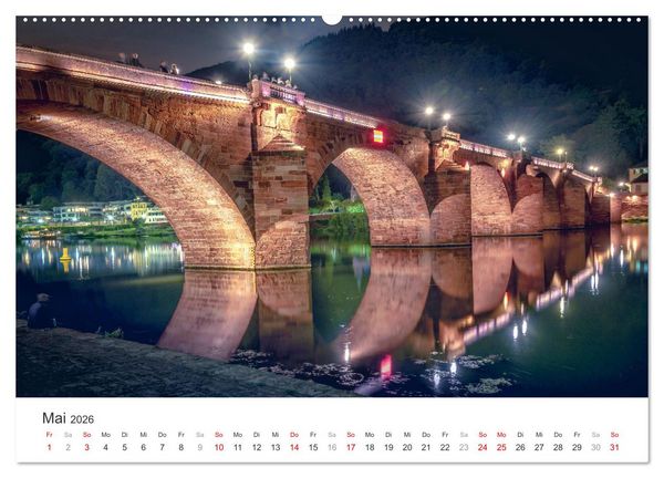 Produktbild: D&auml;mmerung in der Metropolregion Rhein-Neckar (hochwertiger Premium Wandkalender 2026 DIN A2 quer), Kunstdruck in Hochglanz