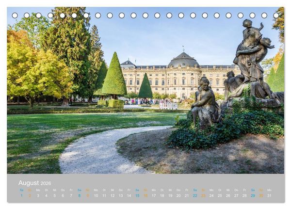 Produktbild: W&uuml;rzburg - Stadt der Kirchen (Tischkalender 2026 DIN A5 quer), CALVENDO Monatskalender