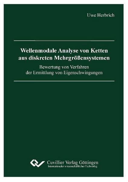 Produktbild: Wellenmodale Analyse von Ketten aus diskreten Mehrgr&ouml;&szlig;ensystemen