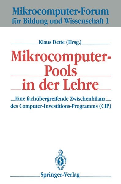 Mikrocomputer-Pools in der Lehre, Taschenbuch von , Springer Berlin, 9783540514084