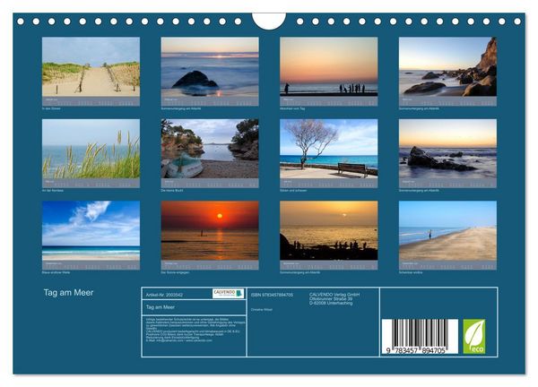 Produktbild: Tag am Meer (Wandkalender 2026 DIN A4 quer), CALVENDO Monatskalender
