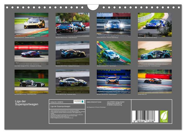 Produktbild: Liga der Supersportwagen (Wandkalender 2026 DIN A4 quer), CALVENDO Monatskalender