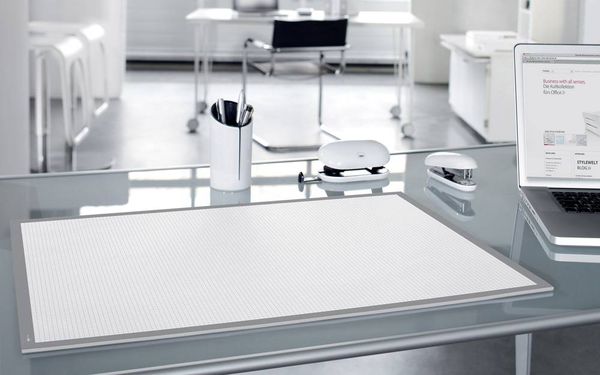 Produktbild: SIGEL Schreibunterlage, weiss kariert 5 mm mit Zierrand grau