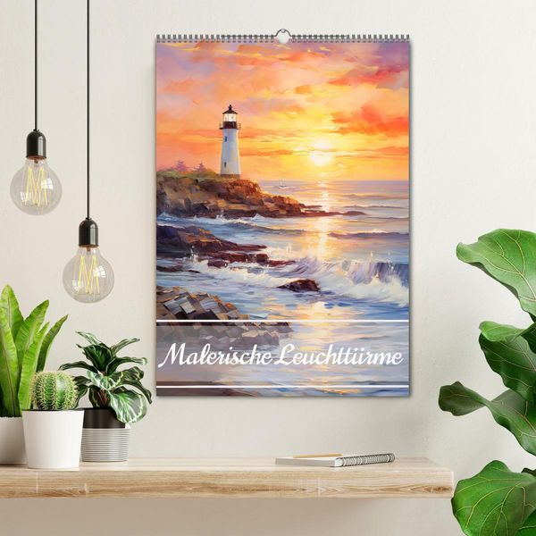 Produktbild: Malersiche Leuchtt&uuml;rme (Wandkalender 2026 DIN A2 hoch), CALVENDO Monatskalender