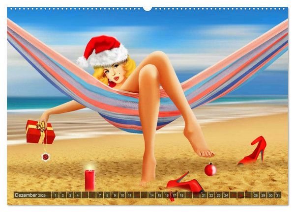 Produktbild: Pin-Up Girls im Retro Style by Mausopardia (hochwertiger Premium Wandkalender 2026 DIN A2 quer), Kunstdruck in Hochglanz