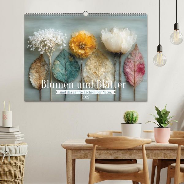 Produktbild: Blumen und Bl&auml;tter sind das sanfte L&auml;cheln der Natur. (Wandkalender 2027 DIN A2 quer), CALVENDO Monatskalender