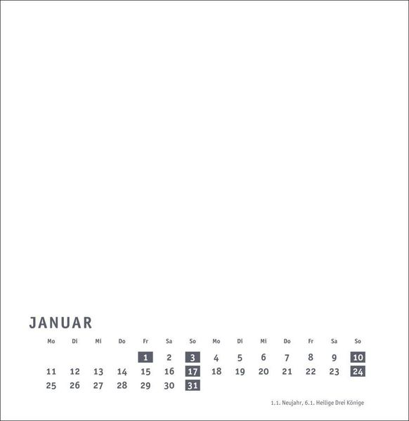 Produktbild: Premium-Bastelkalender wei&szlig; gro&szlig; 2027