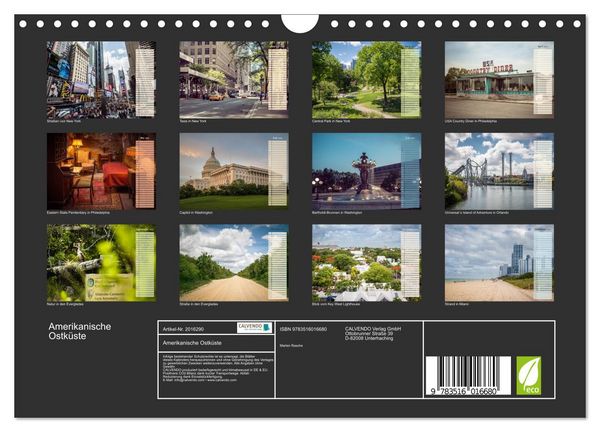 Produktbild: Amerikanische Ostk&uuml;ste (Wandkalender 2026 DIN A4 quer), CALVENDO Monatskalender