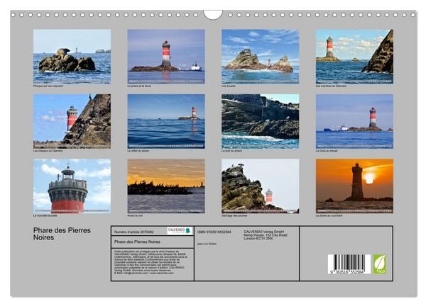 Produktbild: Phare des Pierres Noires (Calendrier mural 2026 DIN A3 vertical), CALVENDO calendrier mensuel