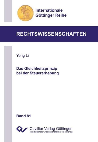 Produktbild: Das Gleichheitsprinzip bei der Steuererhebung