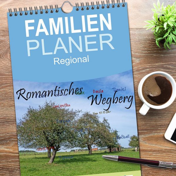 Produktbild: Familienplaner 2026 - Romantisches Wegberg mit 5 Spalten (Wandkalender, 21 x 45 cm) CALVENDO