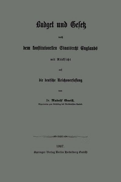 Produktbild: Budget und Gesetz nach dem konstitutionellen Staatsrecht Englands