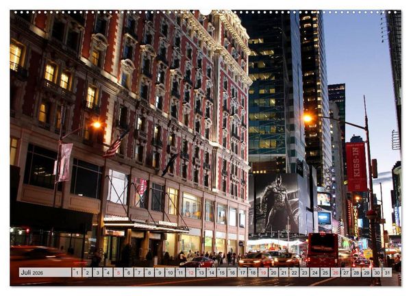 Produktbild: New York - Stadt deiner Tr&auml;ume (Wandkalender 2026 DIN A2 quer), CALVENDO Monatskalender