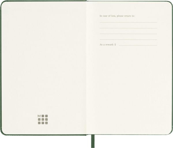 Produktbild: Moleskine 12 Monate Wochen Notizkalender 2027, Pocket/A6, 1 Wo = 1 Seite, rechts linierte Seite, Fester Einband, Myrtengr&uuml;n